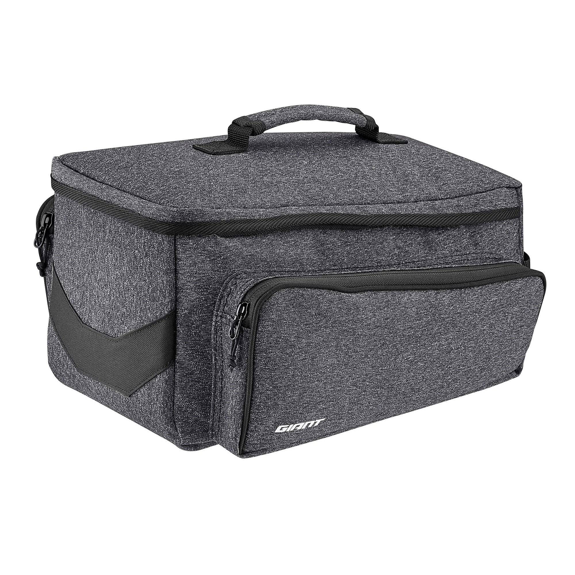 Giant Transit MIK trunk bag with rain cover and key-secured mounting for bike accessories and panniers.