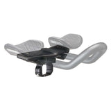 Giant tri clip-on clamp for aero handlebars, adjustable fit, bicycle component for 2023 models, showcases clamp attached to handlebar