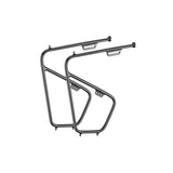 Giant Rack-It Metro front bike rack with mounts, adjustable and versatile, attached to a bicycle fork for carrying gear.