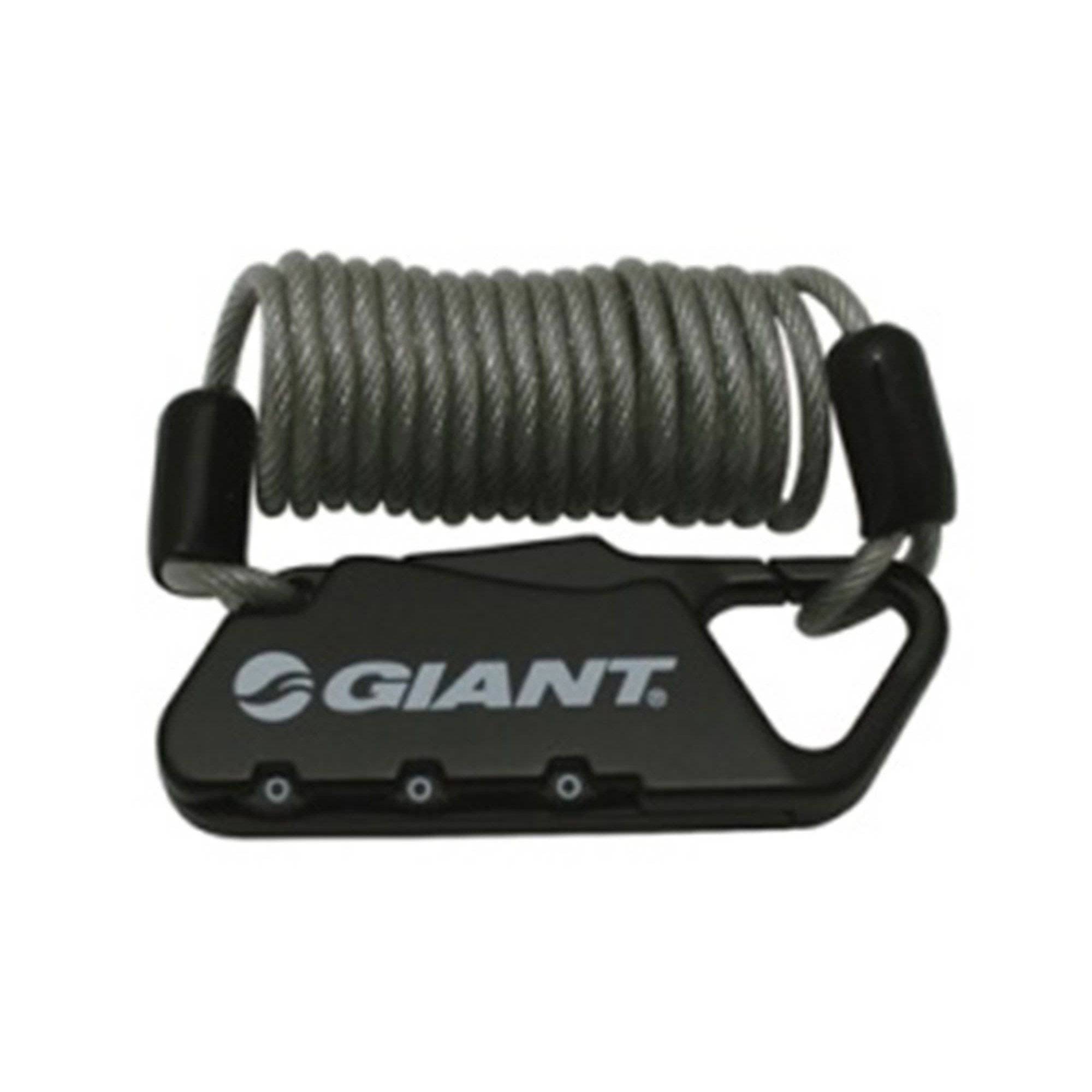 Giant Surelock Flex Combo Air Cable Lock with 3-digit resettable combination, black accessory for securing bicycles or equipment