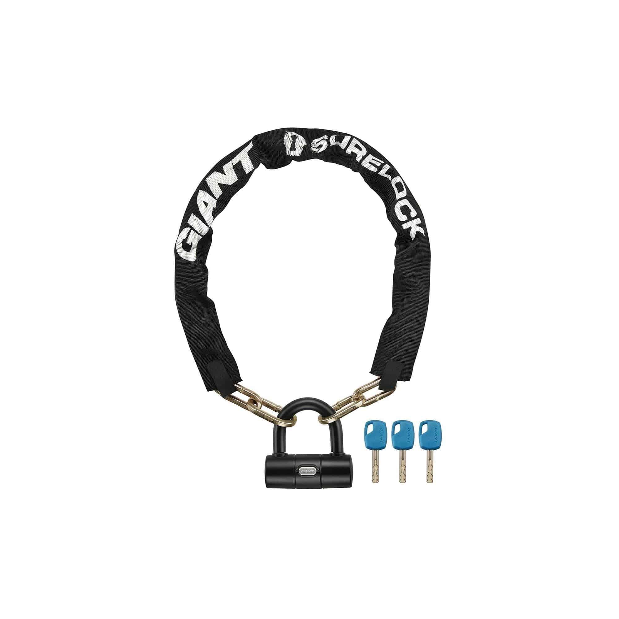 Giant Surelock Force 2 bike cable lock with hardened steel links and shackle for secure bike protection.