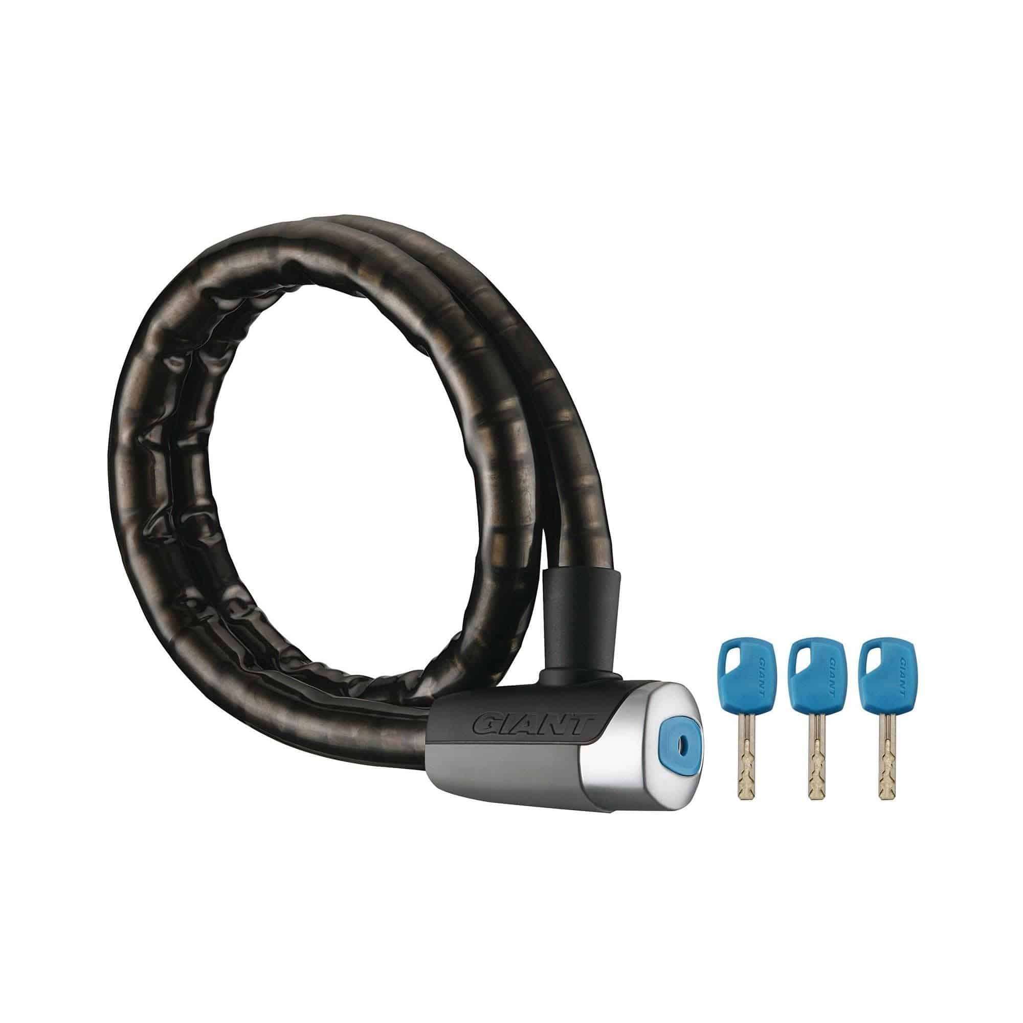 Giant Surelock Tough 1 cable lock with 25mm steel cable and quick release bracket for bike security.