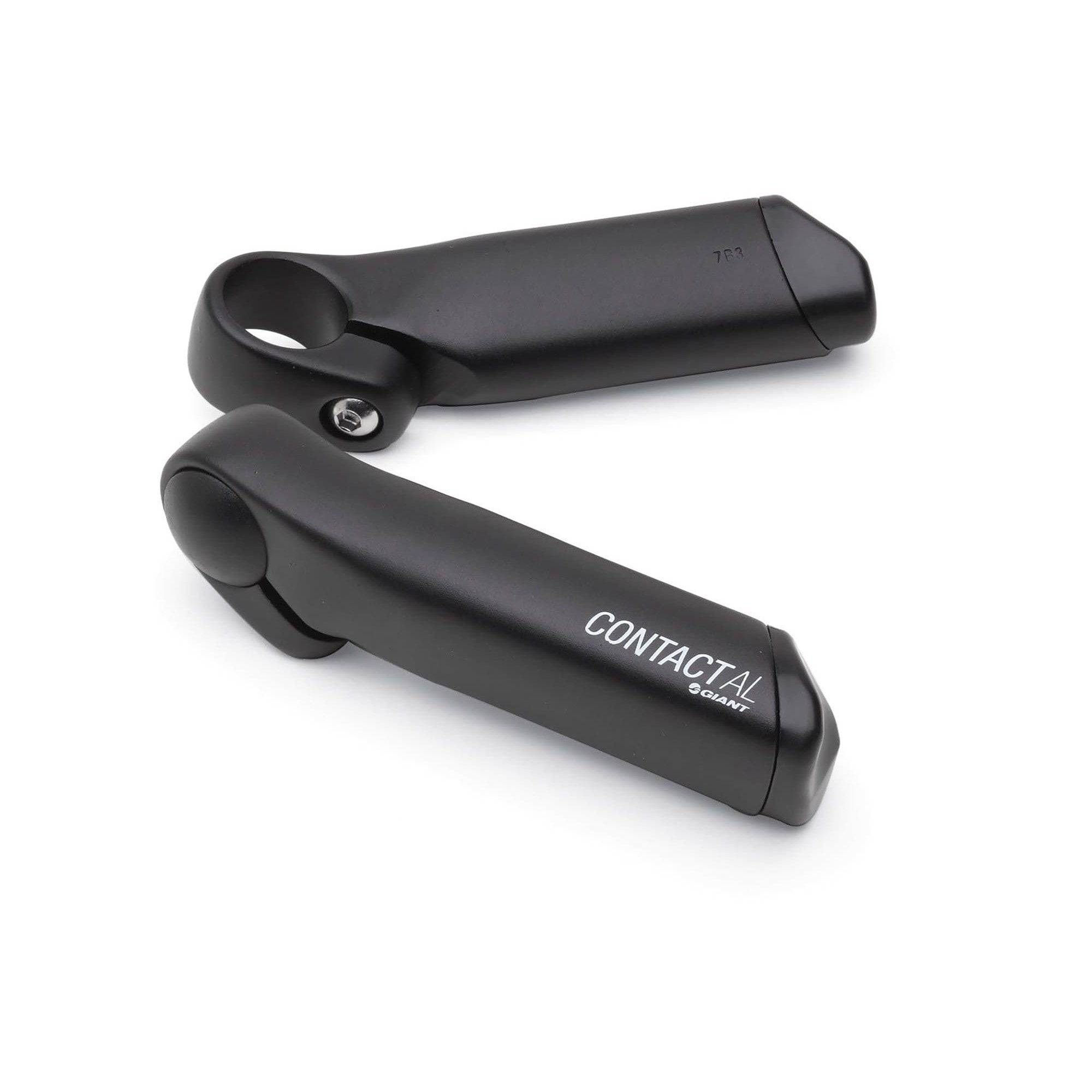 Giant Contact aluminum bar end handles with ergonomic design for comfortable grip and control on bicycle handlebars.