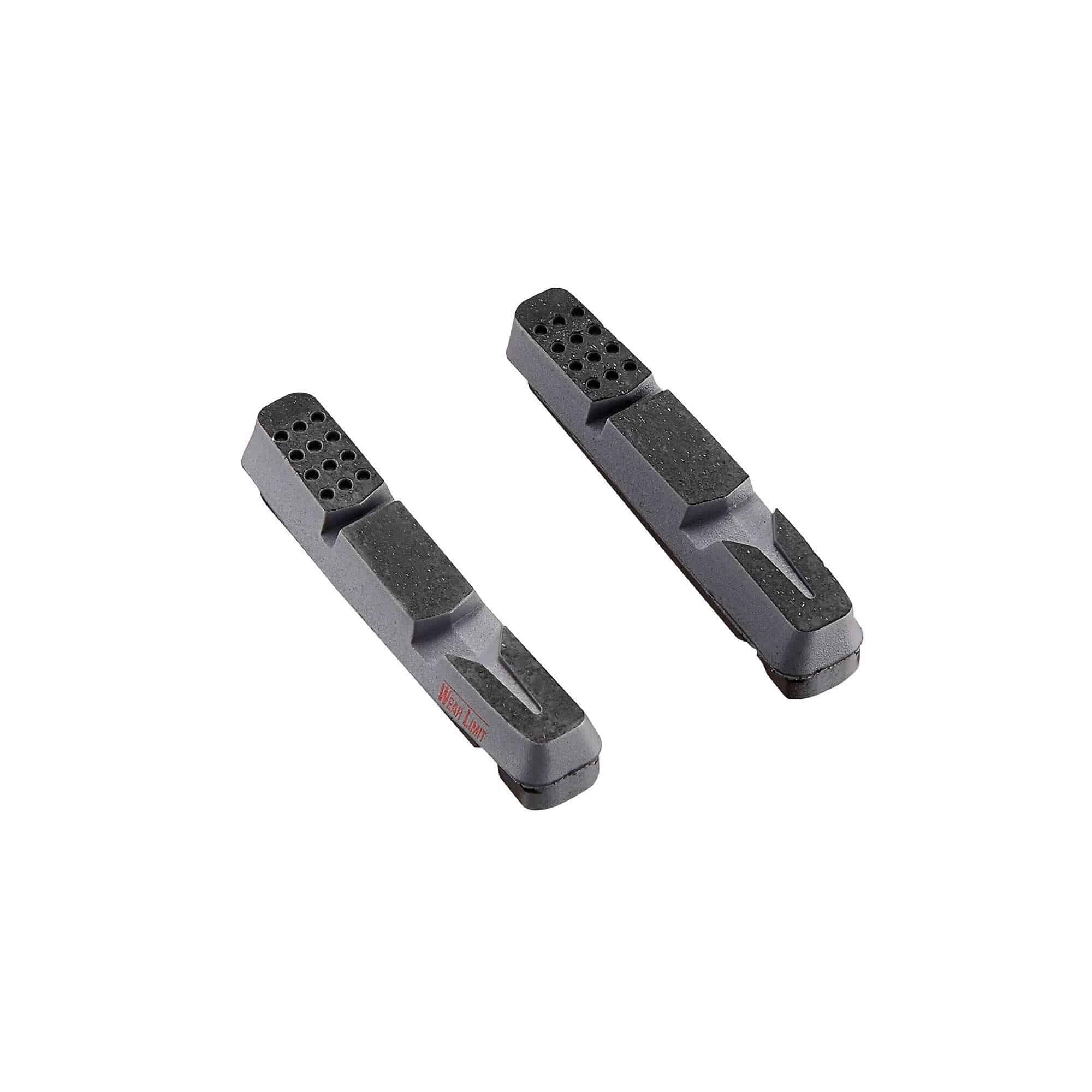 Giant 3Xc caliper brake pads replacement for bike braking components, showing new brake pad set with metal backing and rubber lining.