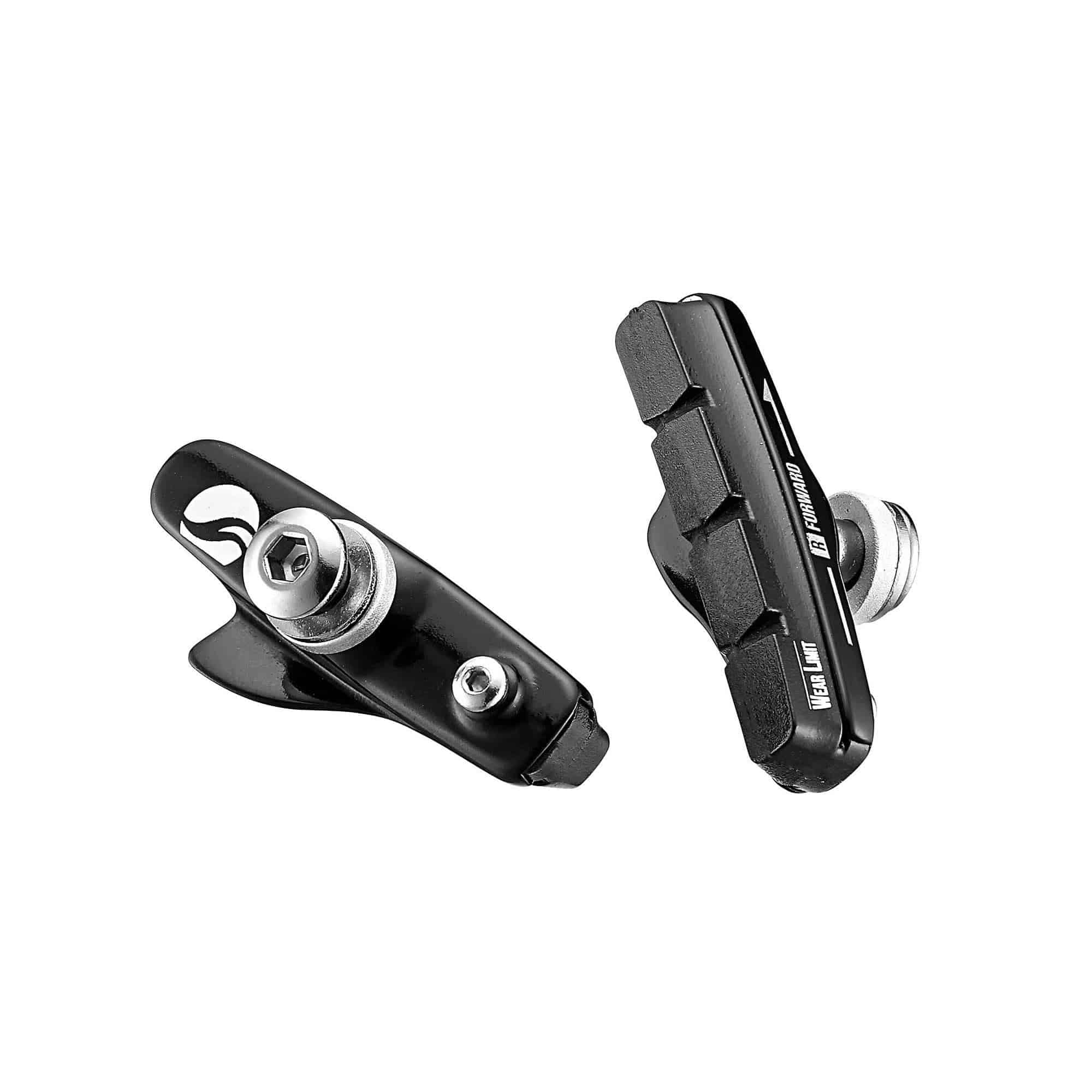 Giant caliper brake pads with kevlar-reinforced pad holder for reliable stopping on bicycle components.