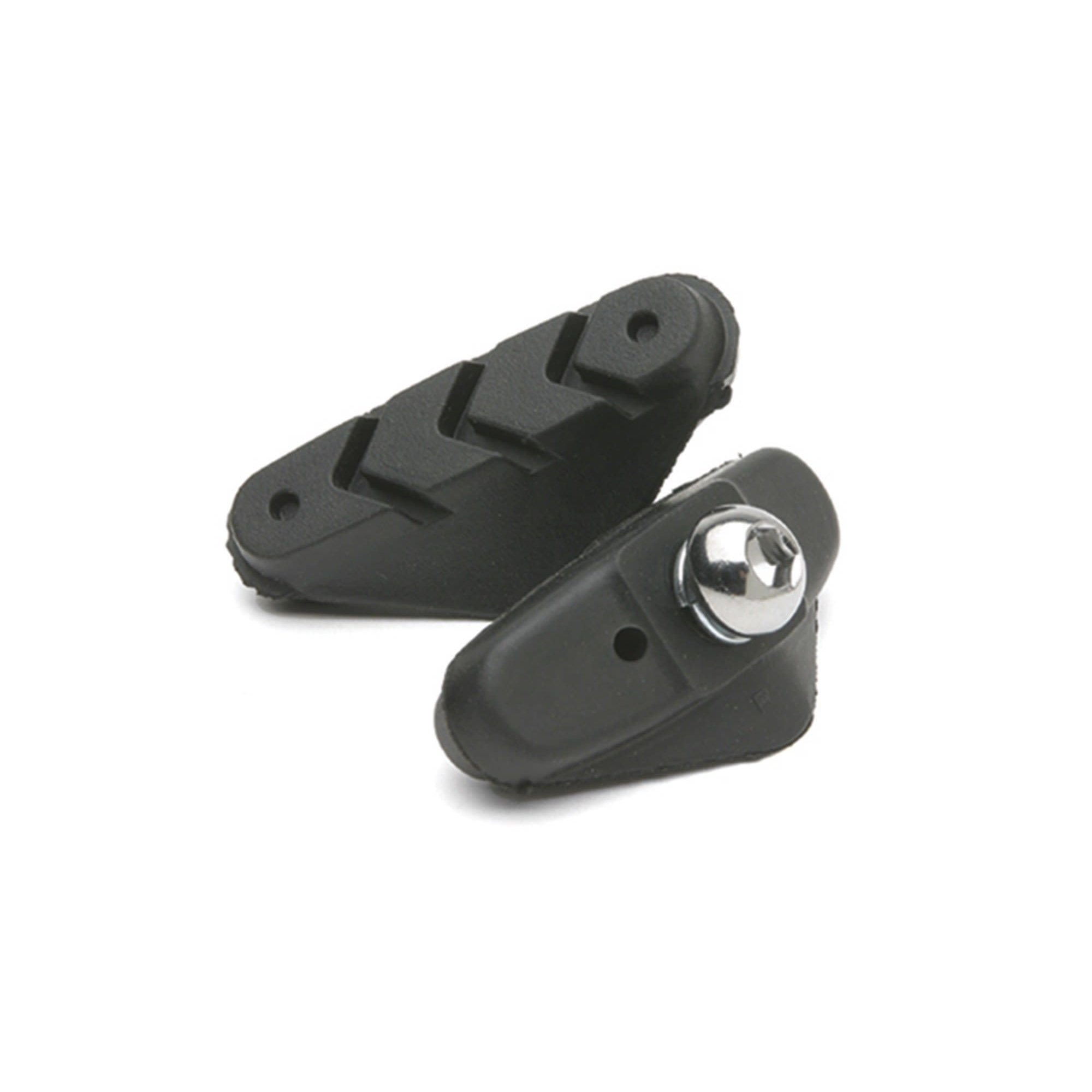 Giant road bike caliper brake pads with mounting hardware, suitable for wet and dry riding conditions.
