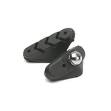 Giant road bike caliper brake pads with mounting hardware, suitable for wet and dry riding conditions.