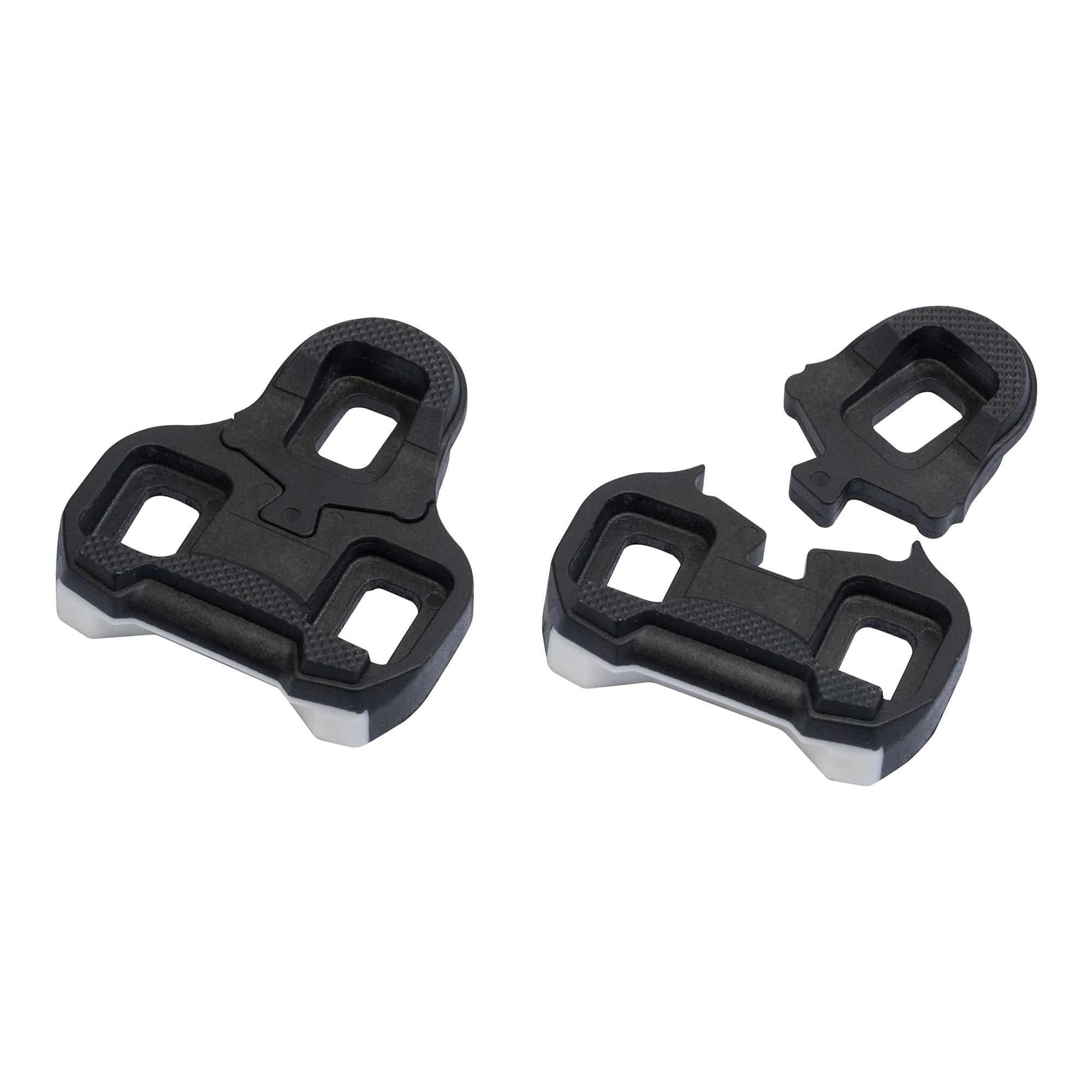 Giant pedal cleats with 0 degree float compatible with Look road pedal system, designed for secure cycling foot fastening.