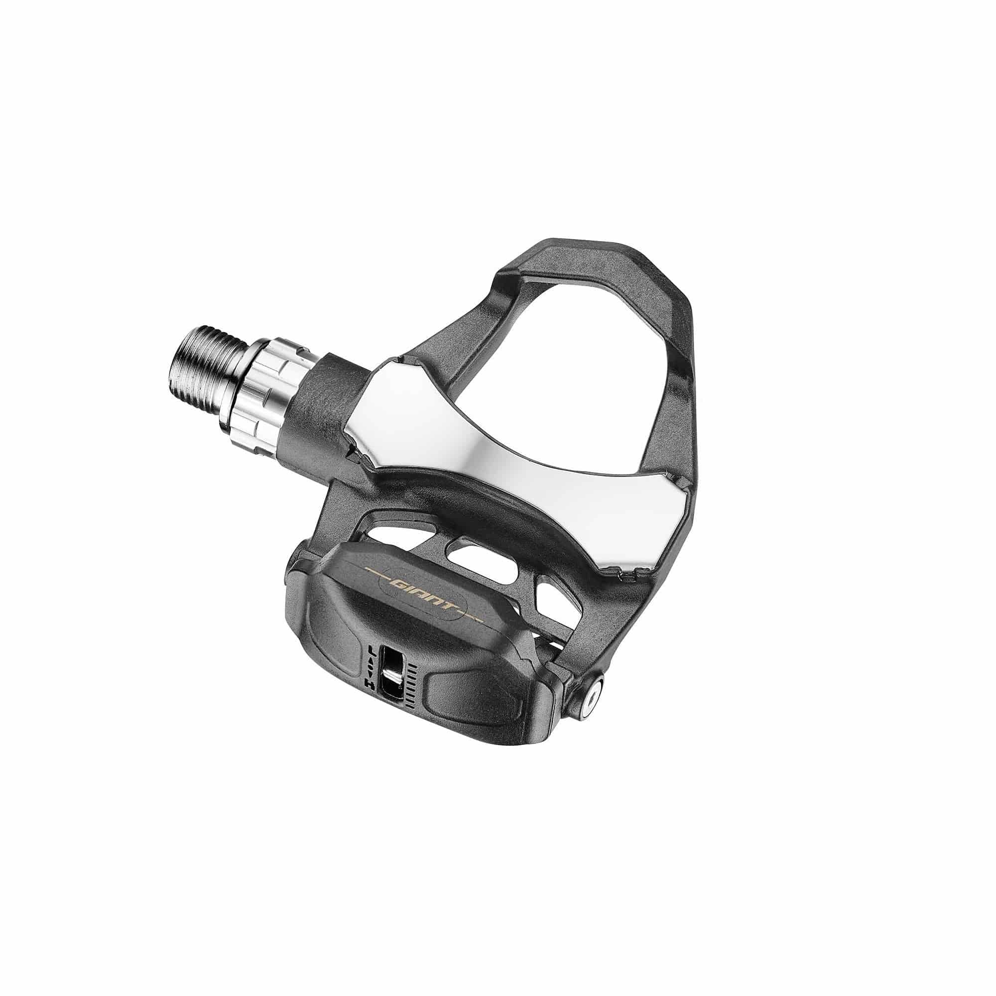 Giant Road Pro clipless pedal with adjustable release tension, compatible with Look Kéo cleats, shown mounted on a bicycle crank.