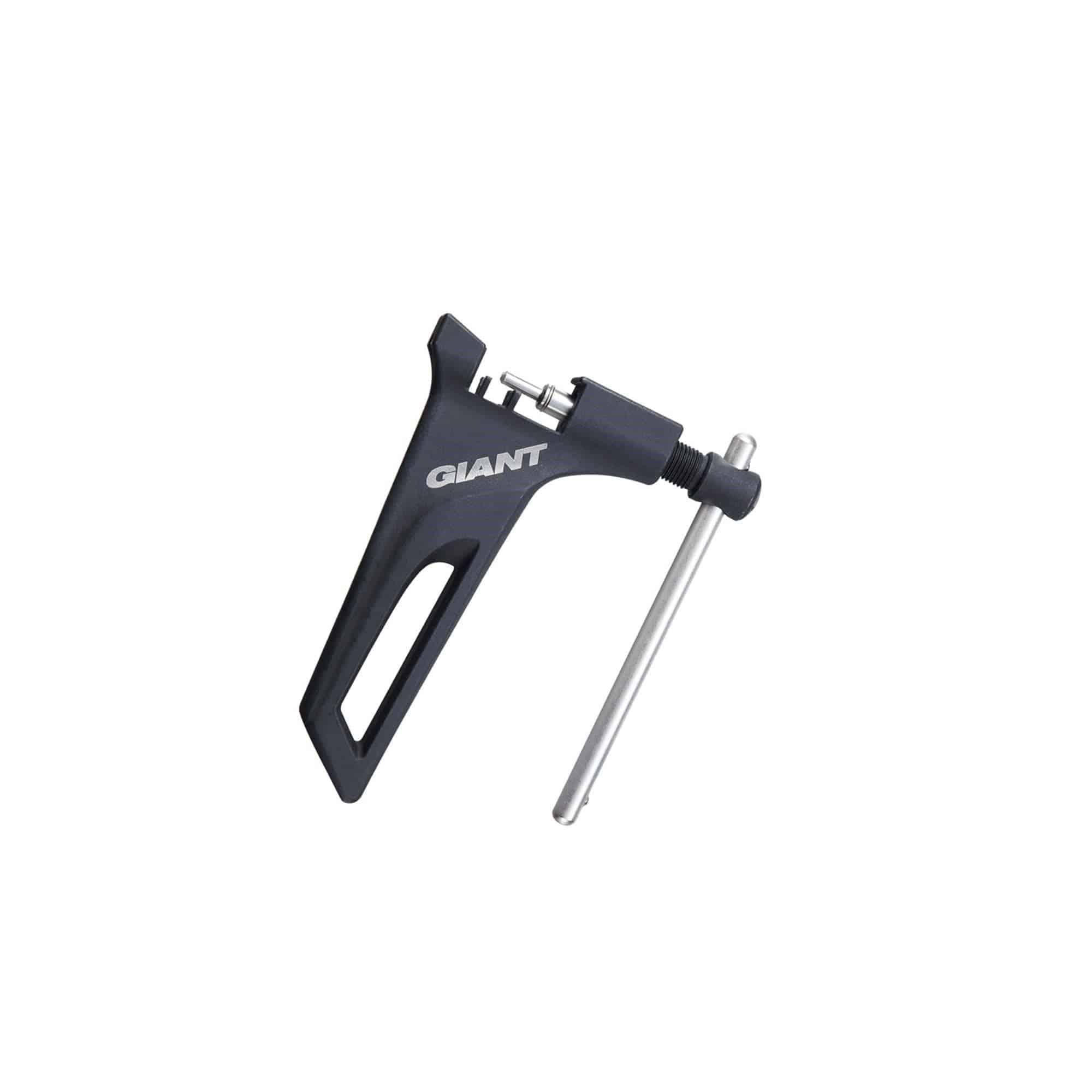 Giant Workshop Chain Maintenance Tool in durable chrome finish for efficient bike chain repairs and adjustments.