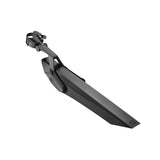 Giant Road Guards Speedshield clip-on fender attached to a road bike, protecting rider from mud and water splashes during rides.