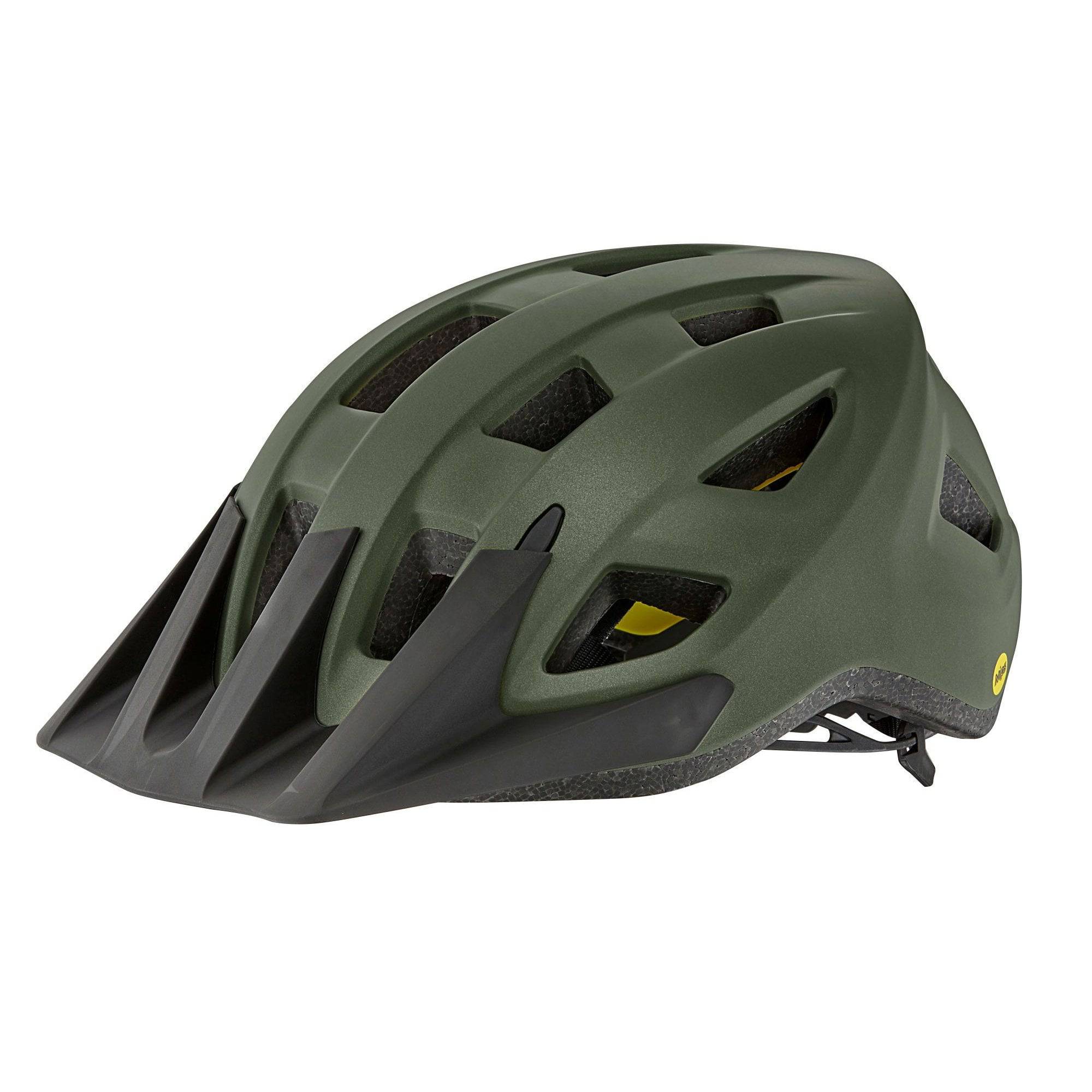 Giant Path Mips cycling helmet with visor, 360° Cinch Fit System, ventilation, and durable construction for safety and comfort.