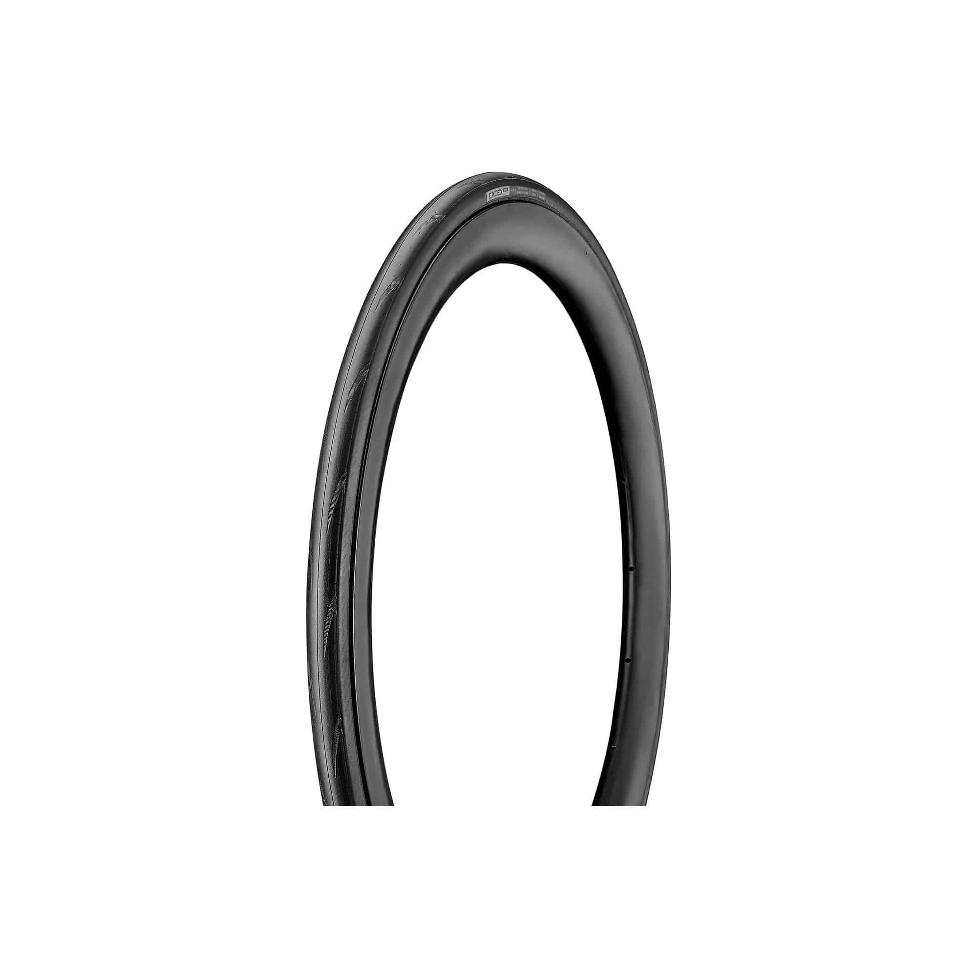 CADEX Aero Tyre for cycling, showcasing its aerodynamic design and sleek profile, ideal for high-performance cycling components.