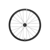 Giant CXR 2 gravel bike wheel with hookless rim for tubeless tires, showing the lightweight alloy rim and spokes.