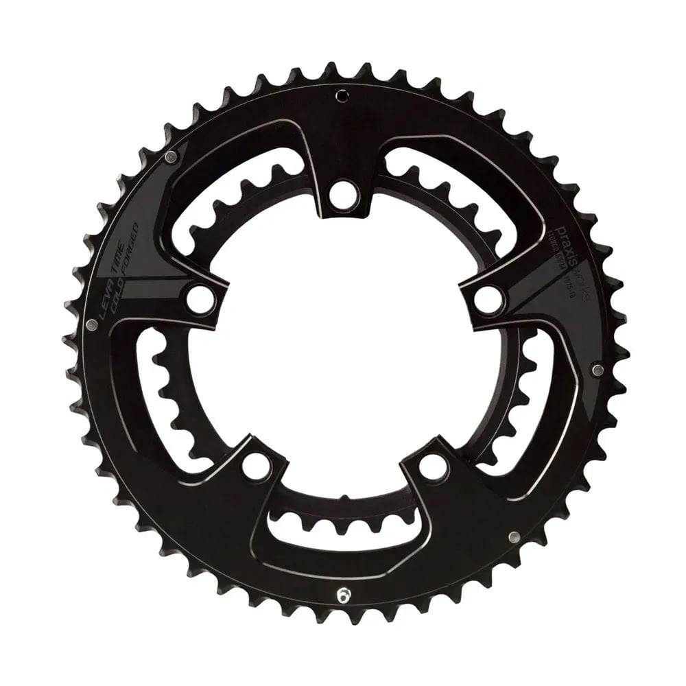 Praxis Works CR-110 BCD 50/34 Buzz Rings road bike chainrings for 10/11/12-speed systems, black alloy bike components