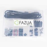 Fazua FAZUA RIDE 50 e-bike transmission maintenance and repair starter kit with components and tools on a white background.