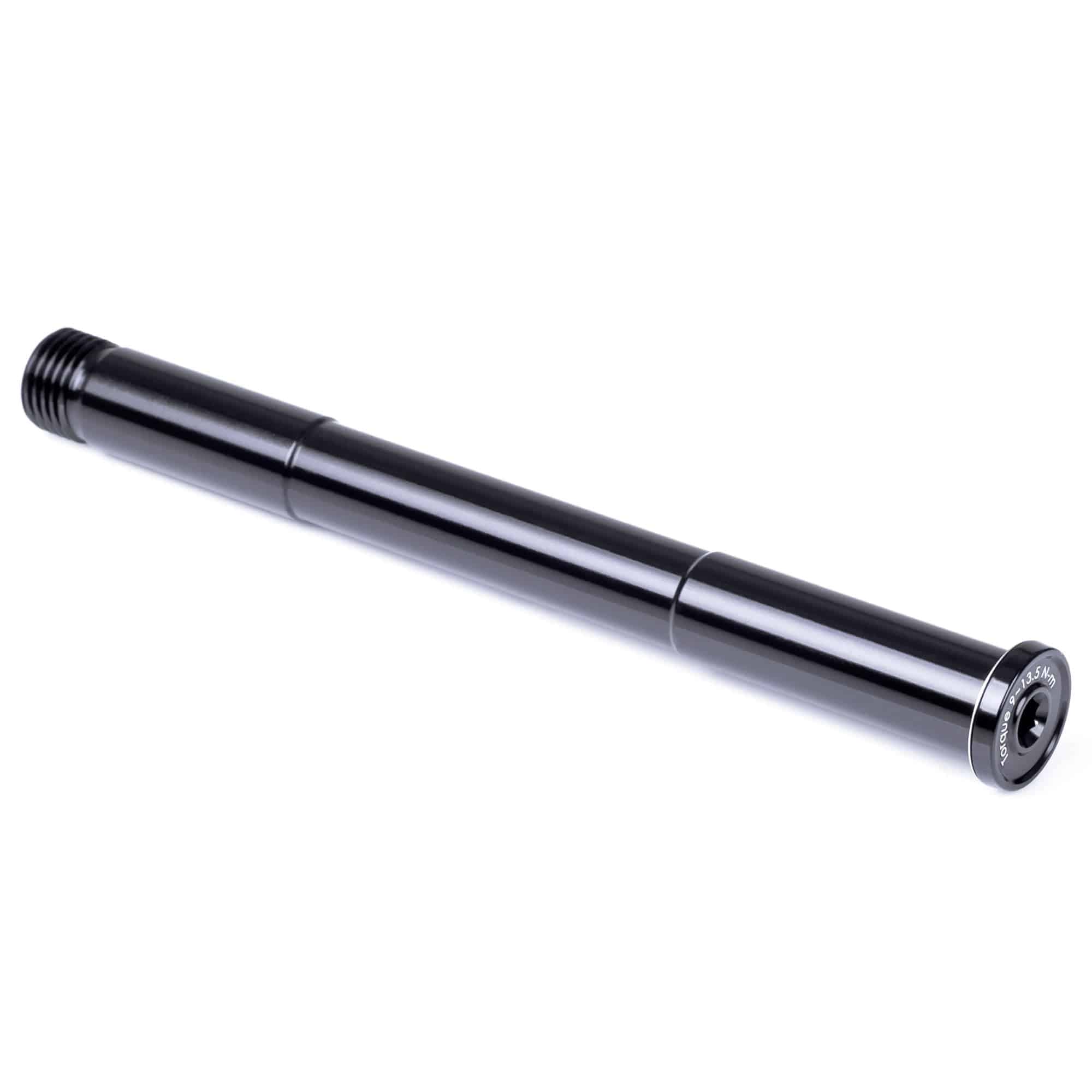 X-Fusion XF 15mm bolt-style axle for McQueen forks, 110mm boost thru axle, bicycle components, black metal construction