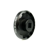 Praxis Works T47 internal bearing Shimano bottom bracket installation and removal tool in a workshop setting