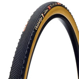 Challenge Almanzo Pro H-TU 28-inch gravel tire with tan sidewalls, tubeless compatible, 33mm width, 260 TPI, component for bikes.