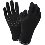 DexShell Drylite DEXFUZE waterproof touchscreen gloves for outdoor use, black, lightweight, with textured palms for grip.