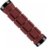 Lizard Skins Northshore dual-clamp lock-on grips for MTB and BMX bikes, featuring textured rubber surface and silver metal clamps.