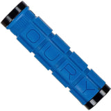 Lizard Skins Dual-Clamp Lock-On Oury grips for MTB and BMX bikes, featuring textured rubber for secure handling.