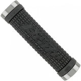 Lizard Skins Dual-Clamp Lock-On MTB and BMX grips with textured surface for secure bike handling and enhanced control.