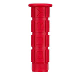 Lizard Skins Single Compound Oury MTB and BMX bike grip with anti-vibration features, shown on a mountain and BMX bike handlebar.