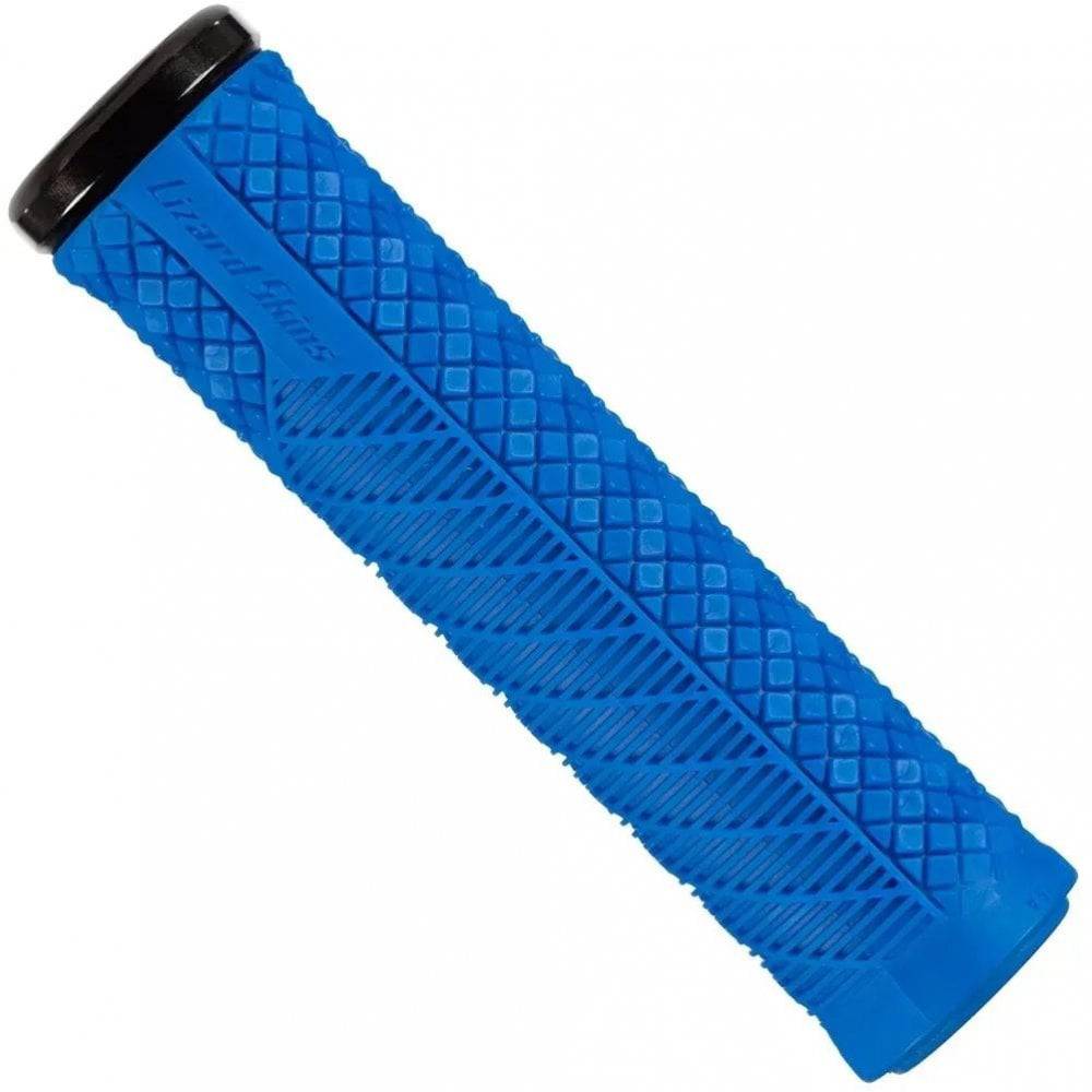 Lizard Skins Charger Evo single-clamp lock-on grips for MTB and BMX bikes, featuring textured rubber for enhanced grip.