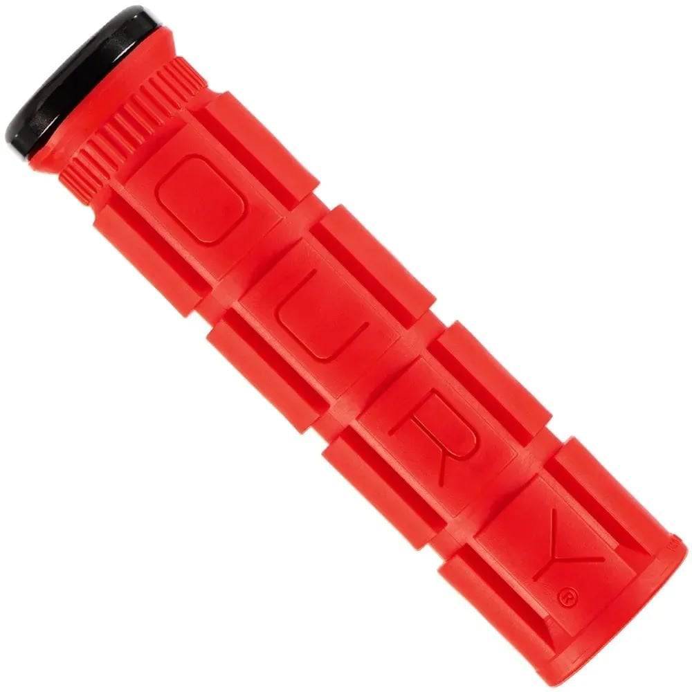 Lizard Skins Single-Clamp Lock-On Oury V2 MTB and BMX grips with vibration reduction, textured rubber surface, and locking mechanism.