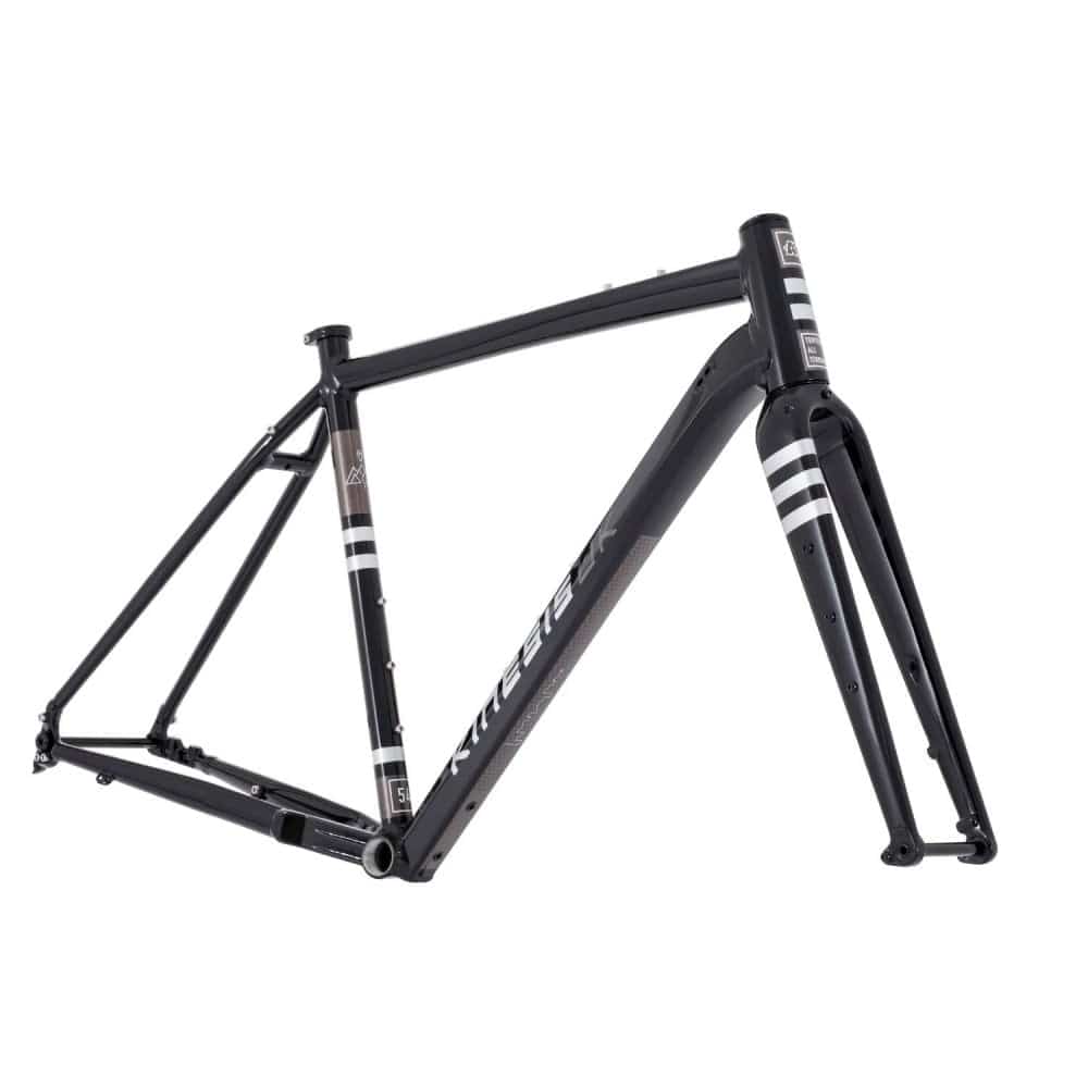 Kinesis UK Tripster AT Plus gravel and road frameset with carbon fork and cargo mounts, showcasing the durable bike frame.