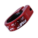 DMR Bikes single bolt seat clamp for bike seatpost, durable component for securing bike seats effectively.