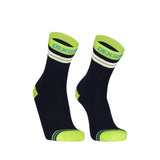 DexShell Pro Visibility waterproof socks with reflective strips, designed for running and outdoor activities, in a close-up view.