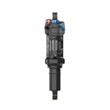 Fox Float X Performance Elite rear shock for MTB trails with 2-position adjust, showing the shock's body and adjustment knob.