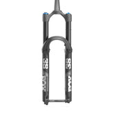 Fox 38 Float Perf Elite Grip X2 Tapered 170mm enduro MTB forks, showing the black suspension components and tapered steerer tube.
