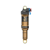 Fox Float SL Factory 3-Position Adjustable Rear Shock for XC and trail bikes, showing the shock's sleek design and adjustment settings.
