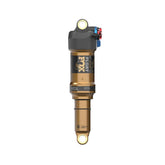 Fox Float Factory rear shock for trail and eMTB bikes, showing adjustable 2-position damping and high-performance components.