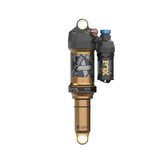 Fox Float X Factory rear shock for trail bikes, showing adjustable 2-position setting and high-performance components.