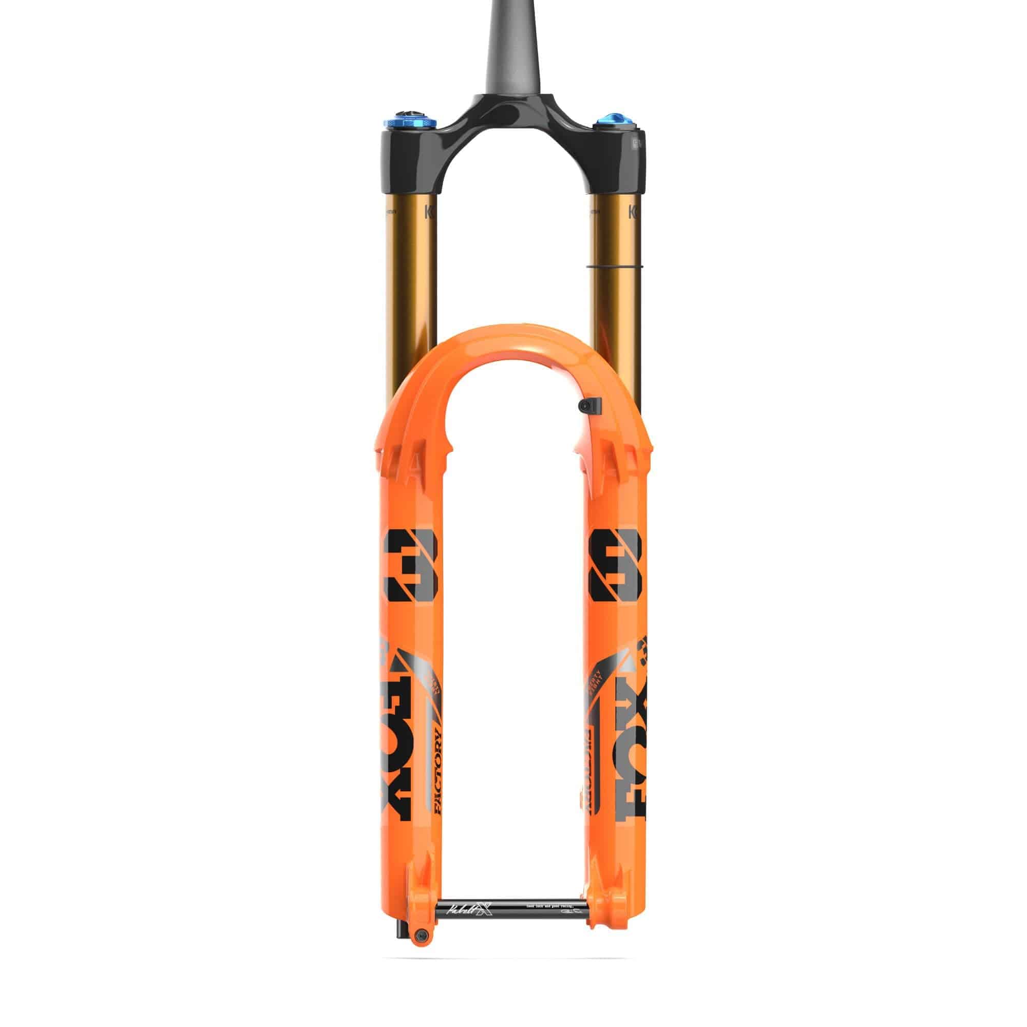 Fox 38 Float FACT GRIP X2 mountain bike suspension fork with tapered steerer tube and robust components.