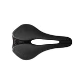 Selle Italia Model-X Green Superflow Black Edition road bike saddle in black, featuring ergonomic design and brand logo.