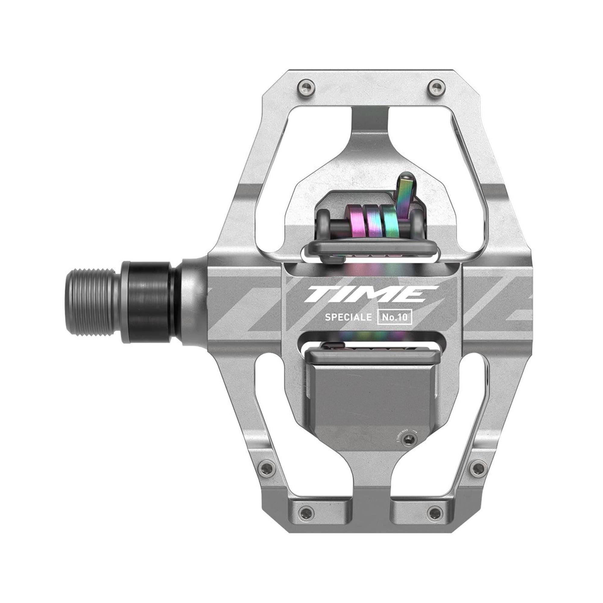 Time Sport Speciale 10 Large MTB clipless pedals with ATAC cleats, durable cycling components for mountain biking.