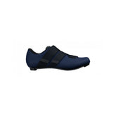 Fizik R5 Tempo Overcurve road cycling shoes with BOA IP1 dial and Velcro strap, shown in black with sleek design.