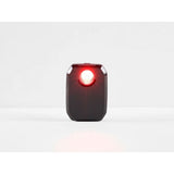 Trek CarBack Radar rear bike light in black with vehicle detection feature, mounted on a bicycle for added safety.