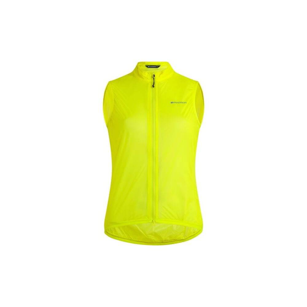 Madison Flux women's waterproof cycling gilet vest with reflective inserts, lightweight and packable for outdoor biking.