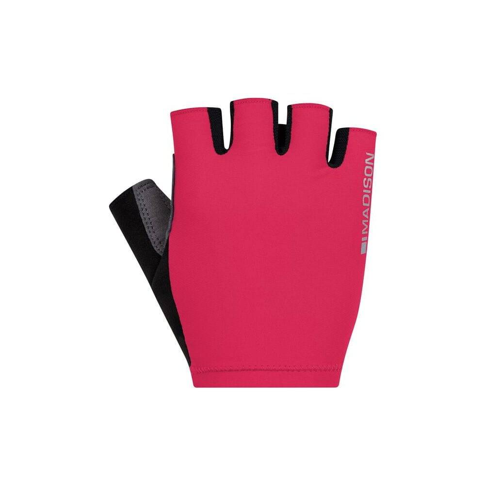 Madison cycling gloves with padded grip and reflective prints, designed for comfortable, secure riding.