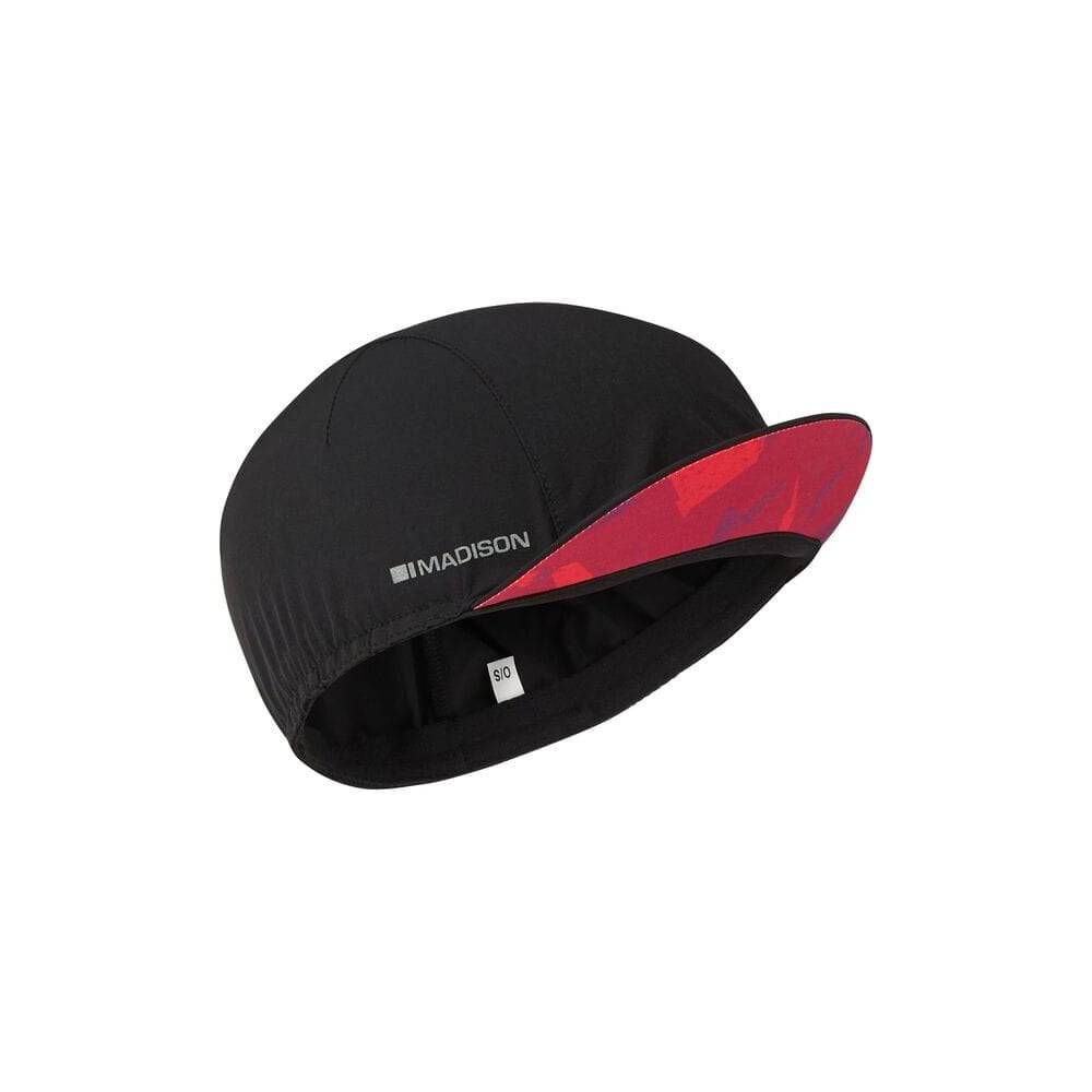 Madison Roam Cap headwear, moisture-wicking cycling hat with stretch fit, designed for comfortable outdoor riding and active wear.