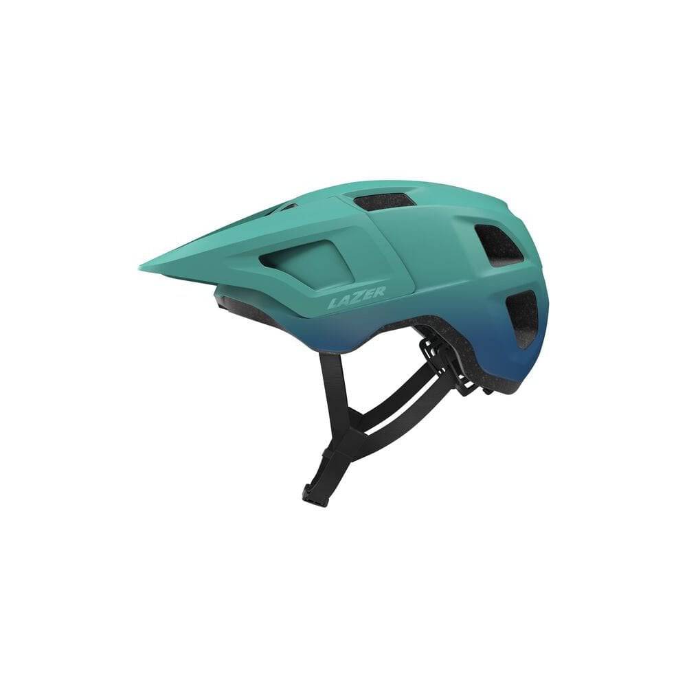 Lazer Finch KinetiCore youth trail helmet with adjustable fit and LED light mount, designed for safe outdoor biking.