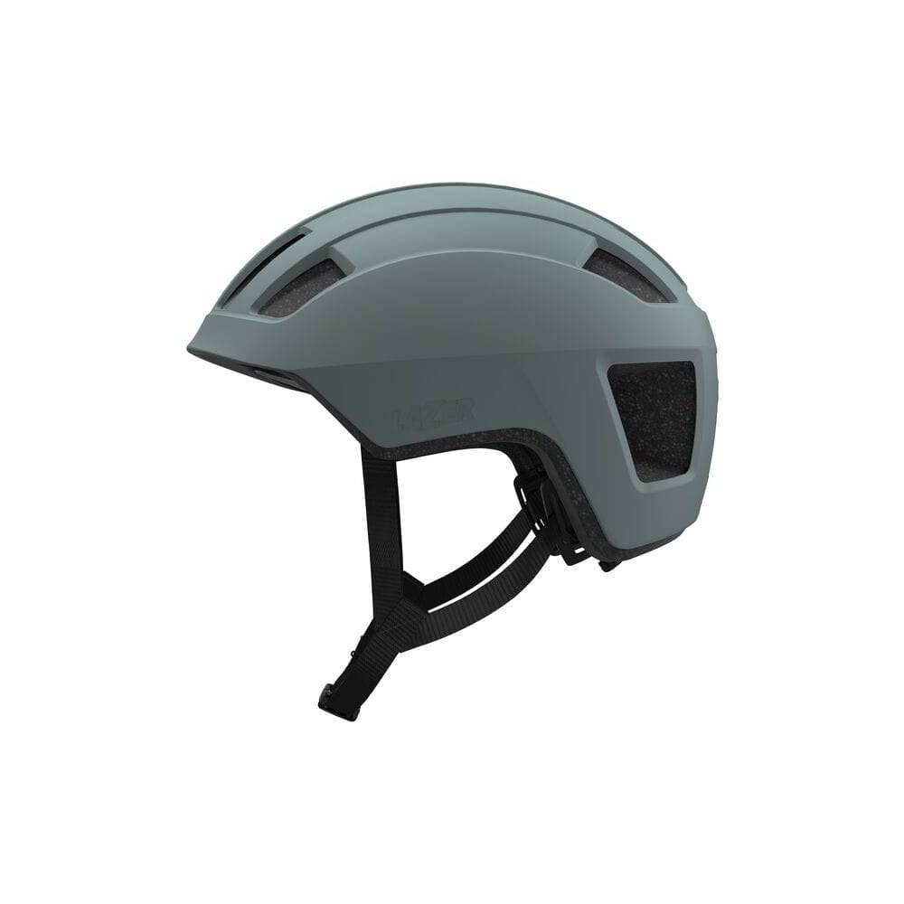 Lazer Verde KinetiCore cycling helmet in green with ventilation vents and adjustable straps, NTA 8776 certified for safety.