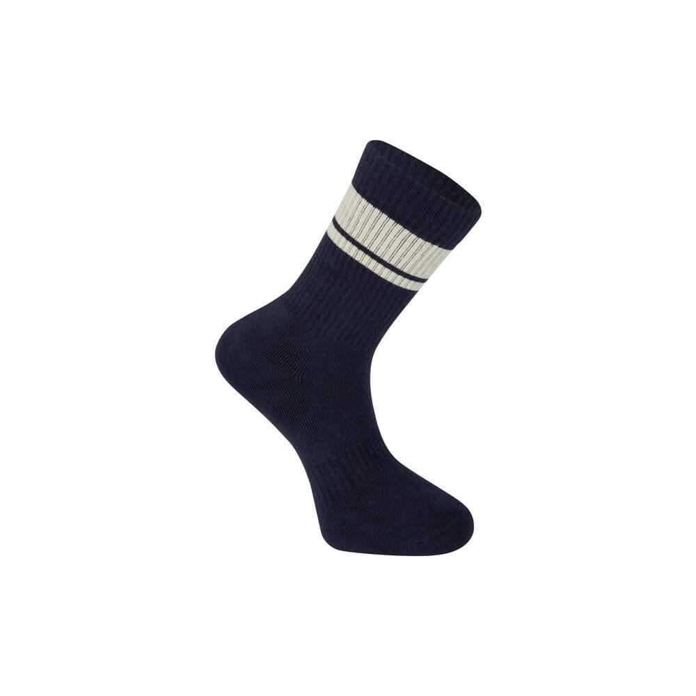 Madison Roam Isoler crew socks, durable insulated unisex clothing for daily comfort, shown in black with ribbed cuffs.