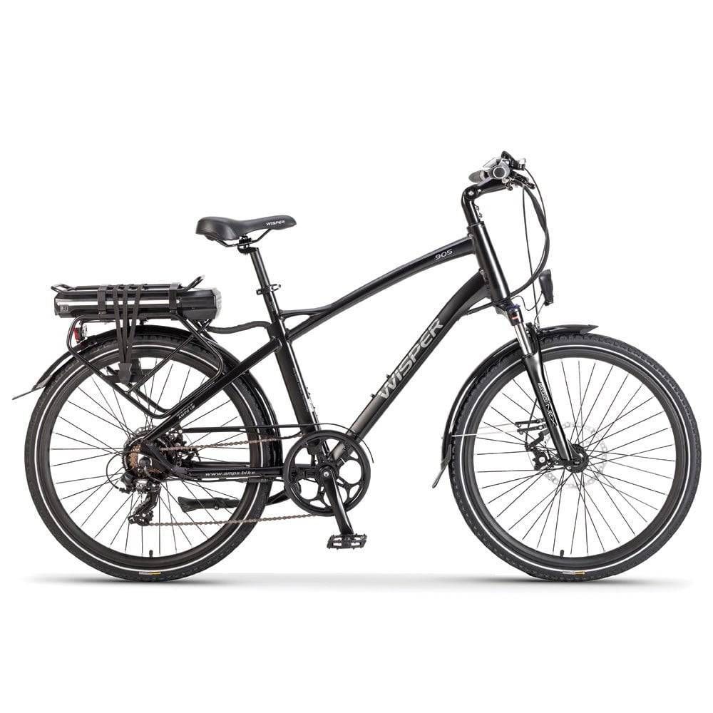 Wisper 905 Torque e-Hybrid bike with 26-inch frame, disc brakes, and customizable power options, shown without battery.
